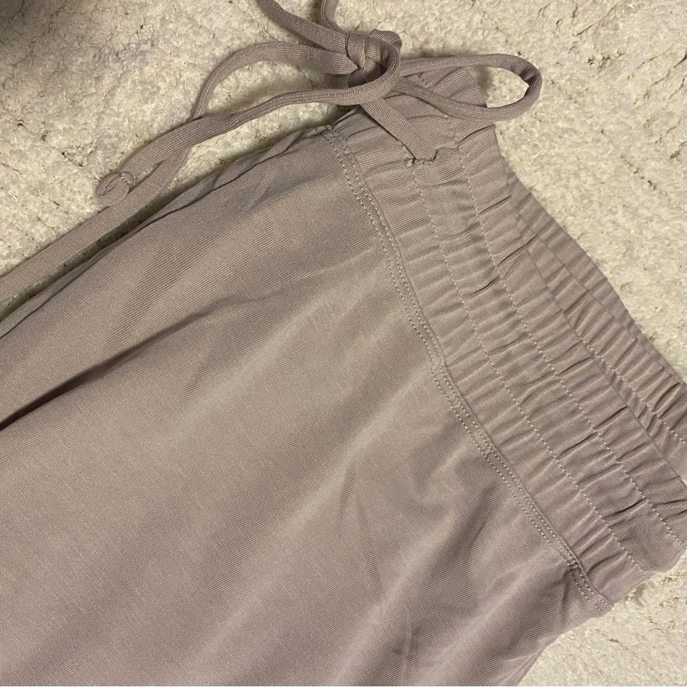 L | Express Taupe Drawstring Track Pants - Picture 4 of 6